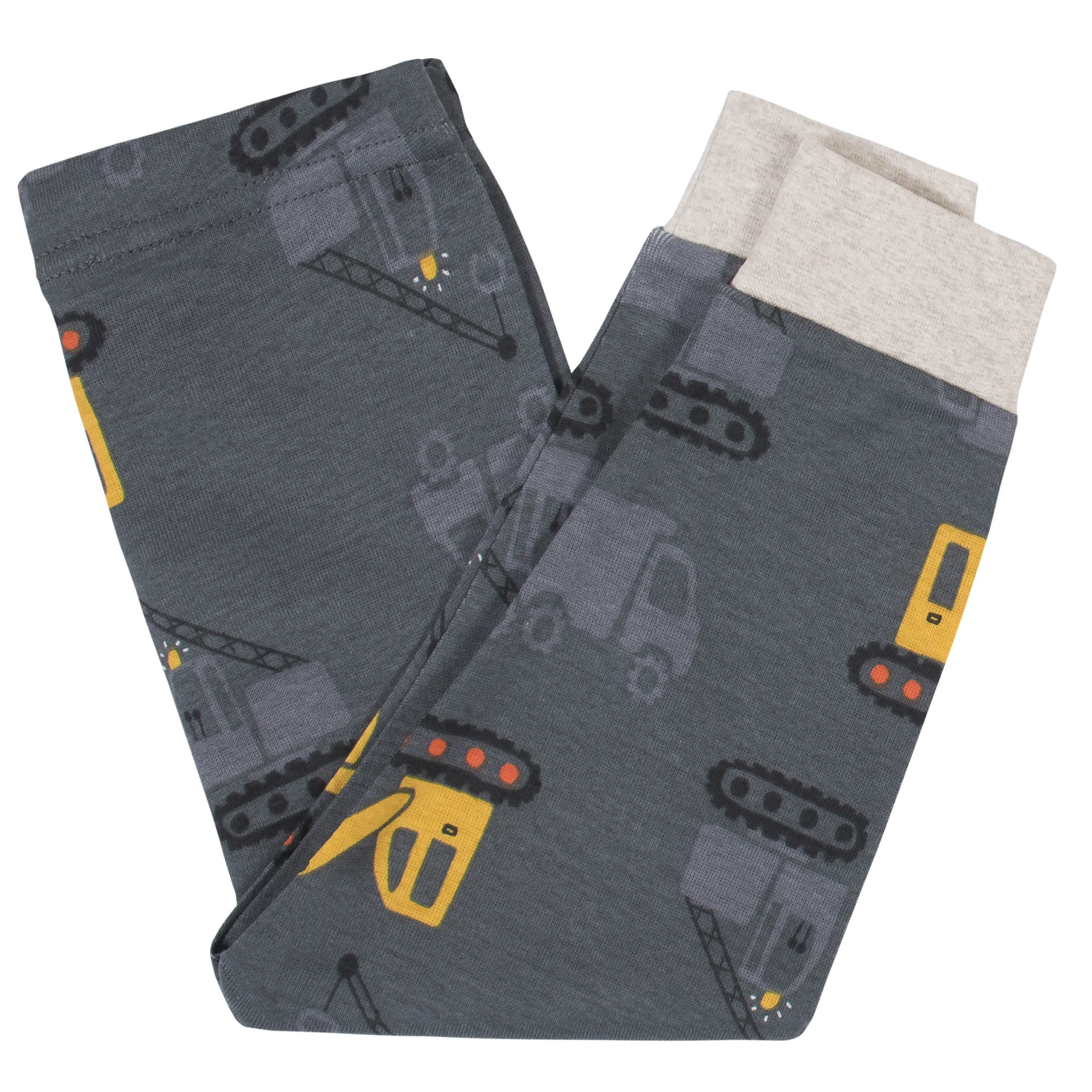 4-Piece Infant & Toddler Boys Construction Trucks Snug Fit Cotton Pajamas