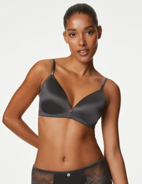 A-E Rosie Padded Plunge Smoothing Bra, Gray