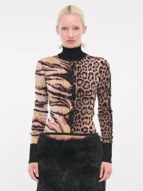 Animalier Jacquard Sweater (RKM600MI150C-09000-MULTICOLOR)