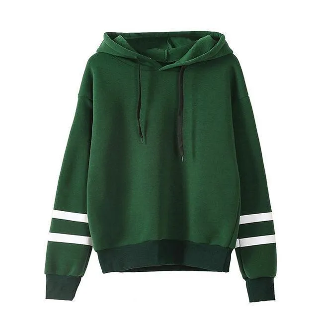 Autumn Women Hoodies Green