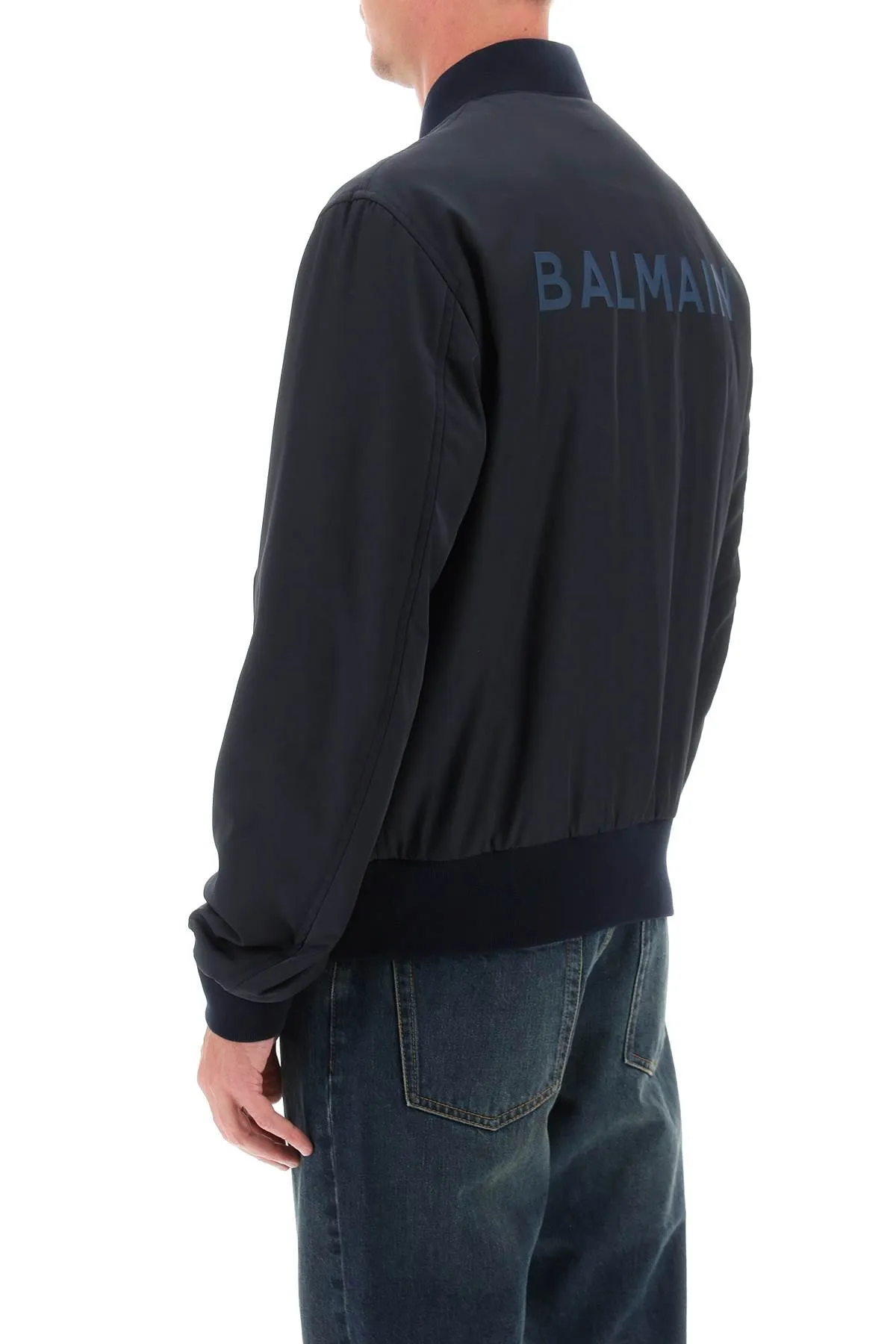 Balmain nylon pb bomber jacket