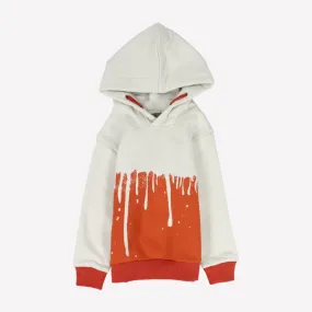 Beige/Orange Long-Sleeved Hoodie