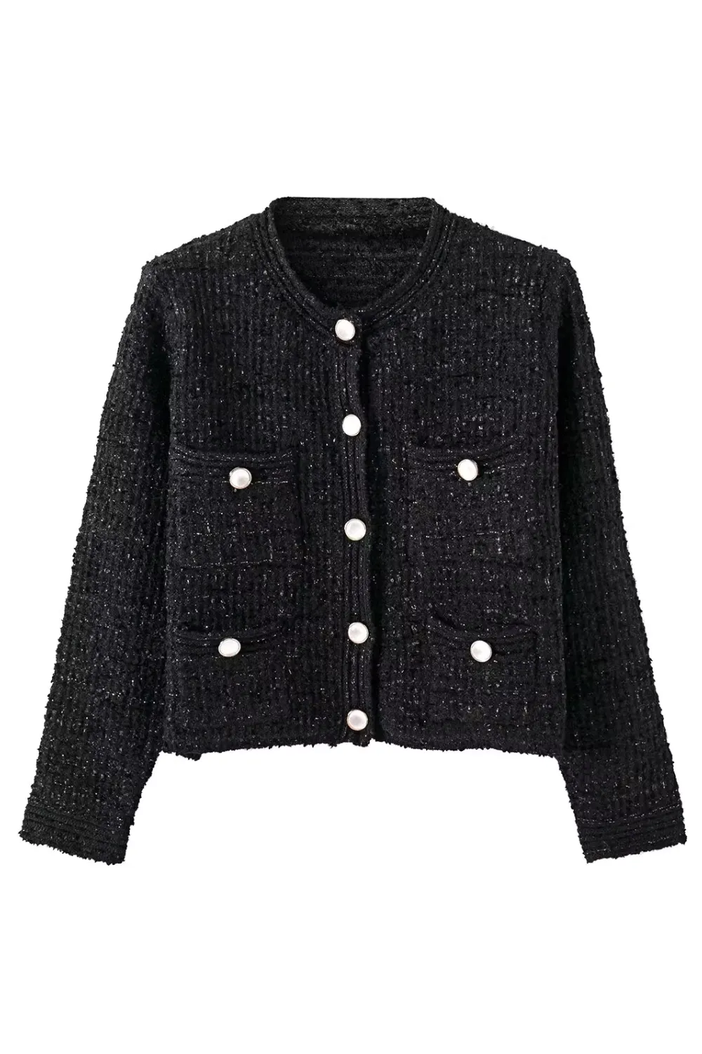 'Bethany' Classic Tweed Knit Cardigan (2 Colors)