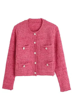 'Bethany' Classic Tweed Knit Cardigan (2 Colors)