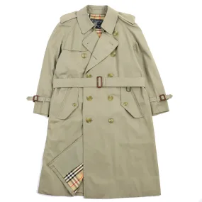 Burberry Cotton Belted Nova Check Trench Coat