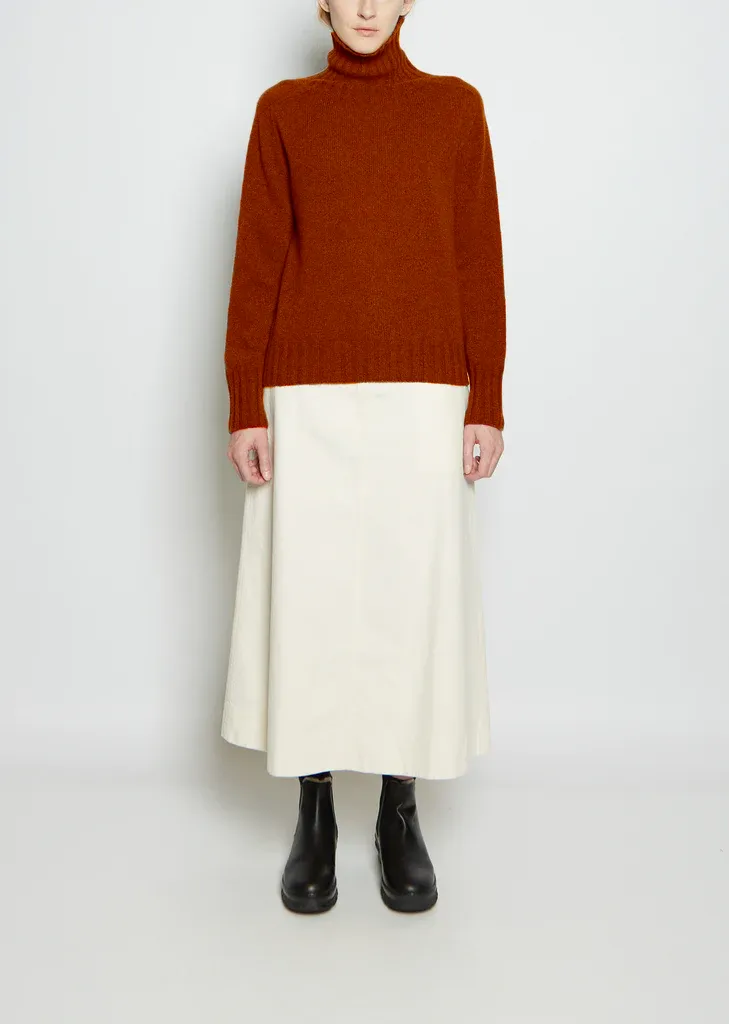 Cashmere Wide Roll Neck — Harissa