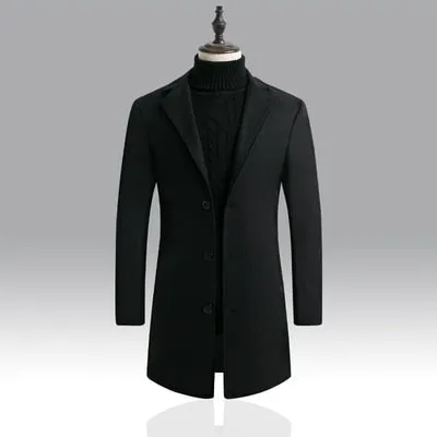 Casual Long Windbreaker Single Breasted Trench Coat Jacket