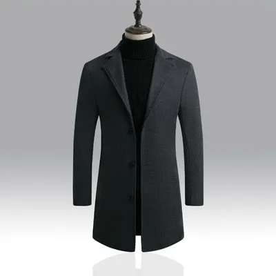 Casual Long Windbreaker Single Breasted Trench Coat Jacket