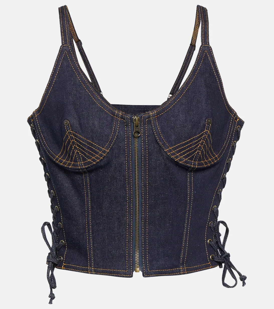 Denim bustier JEAN PAUL GAULTIER, blue