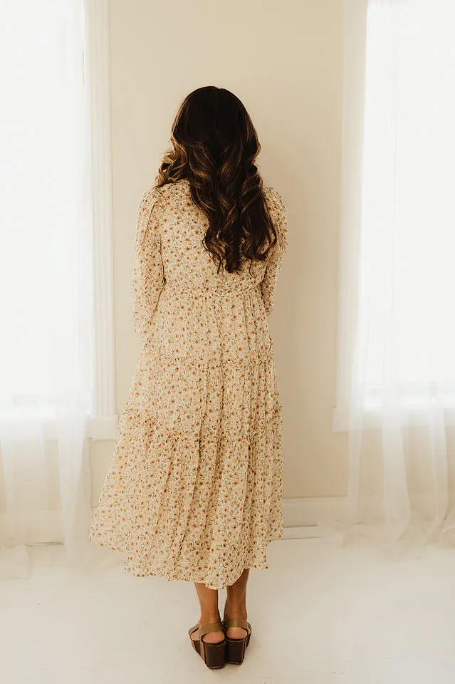 Floral Surplice Maxi Dress