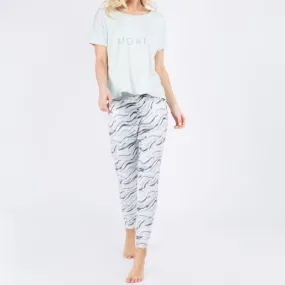 Hacci Lounge Pajama Set - Live More Worry Less