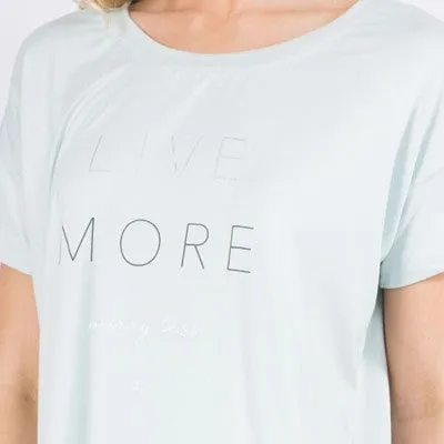 Hacci Lounge Pajama Set - Live More Worry Less