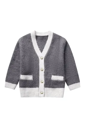 'Ivy' Contrast Trim Knitted Cardigan