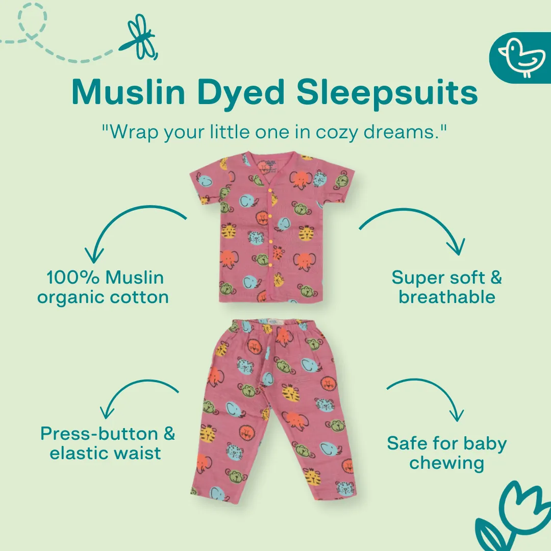 Jungle Hideout - Muslin Sleep Suit for babies and kids (Unisex)