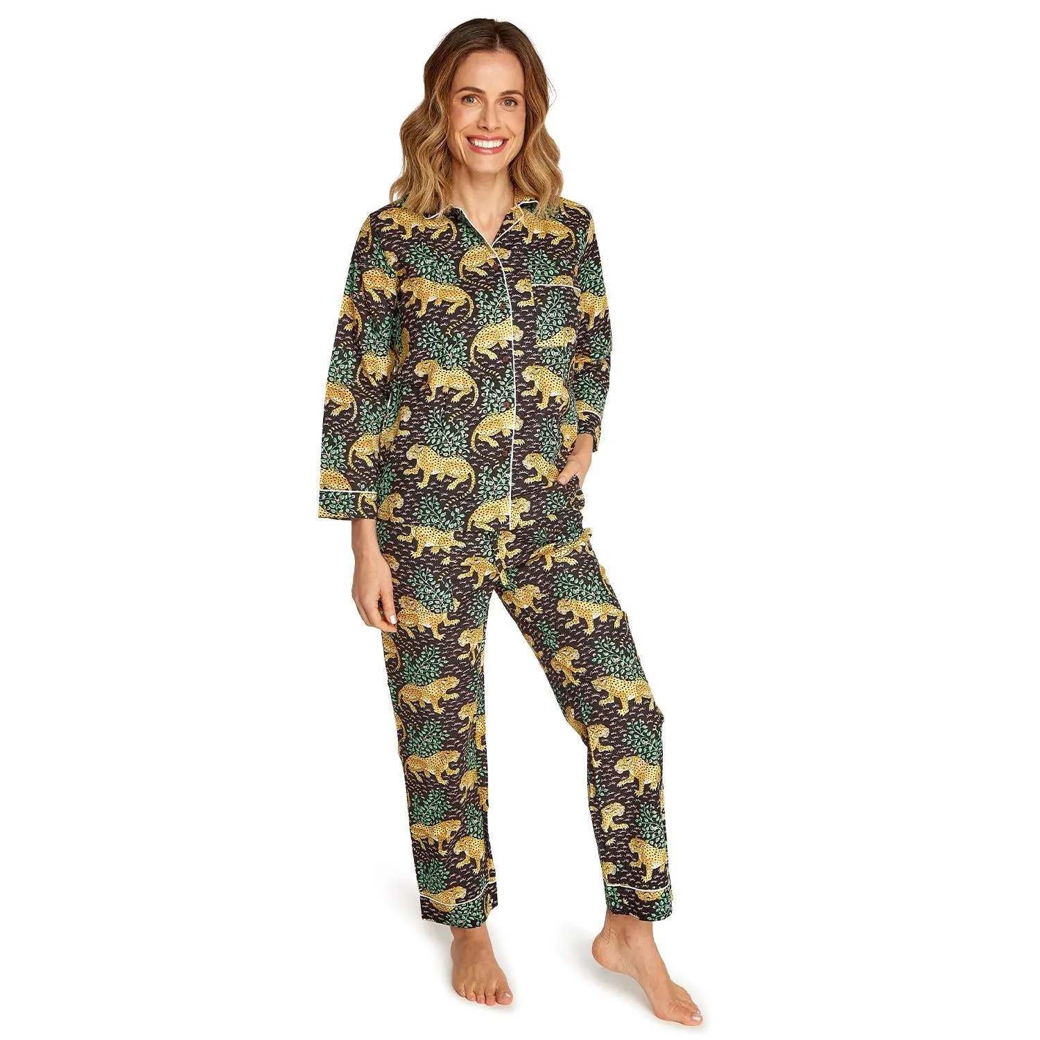 Leopard Printed Cotton Pajamas