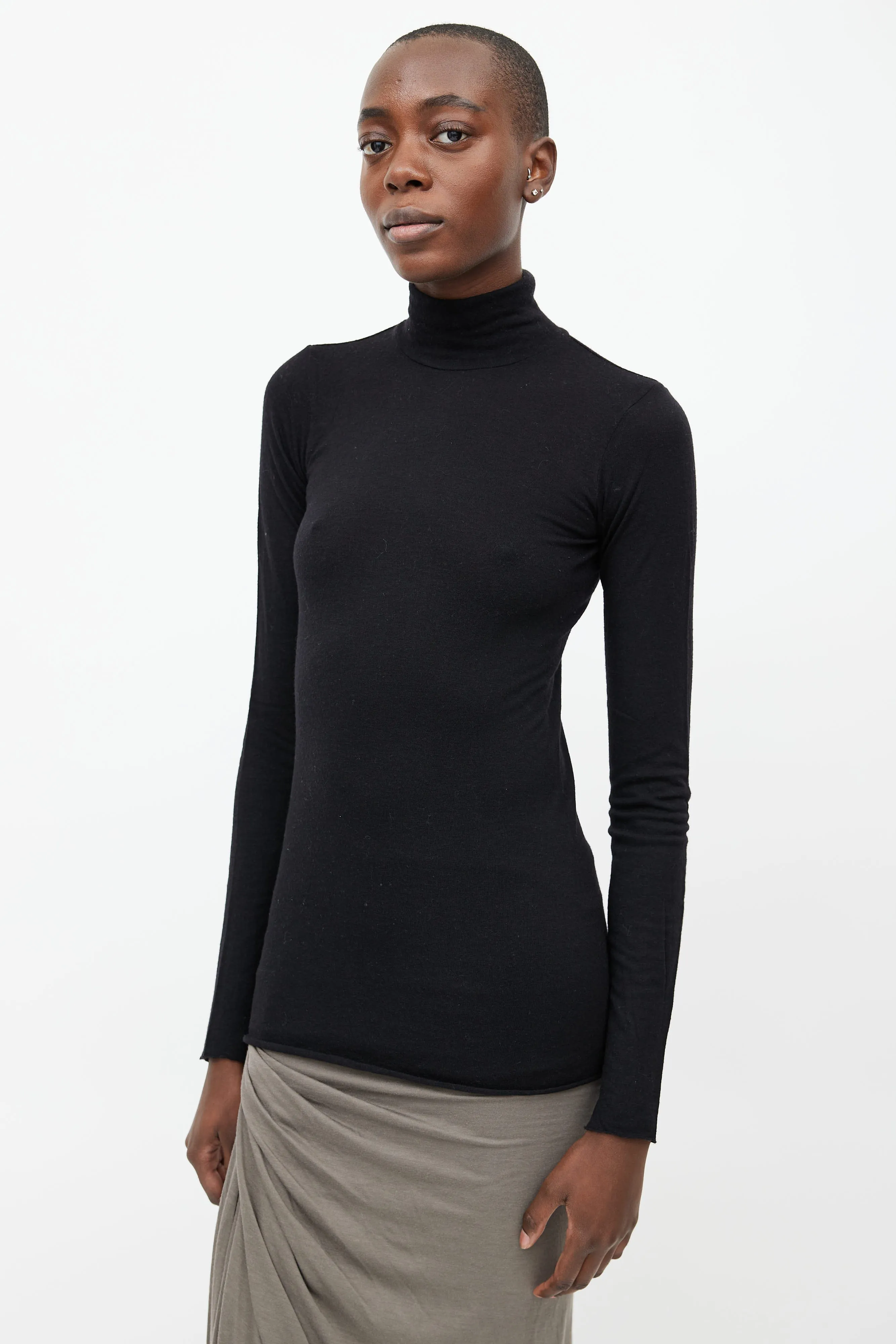 Lilies Black Knit Turtleneck