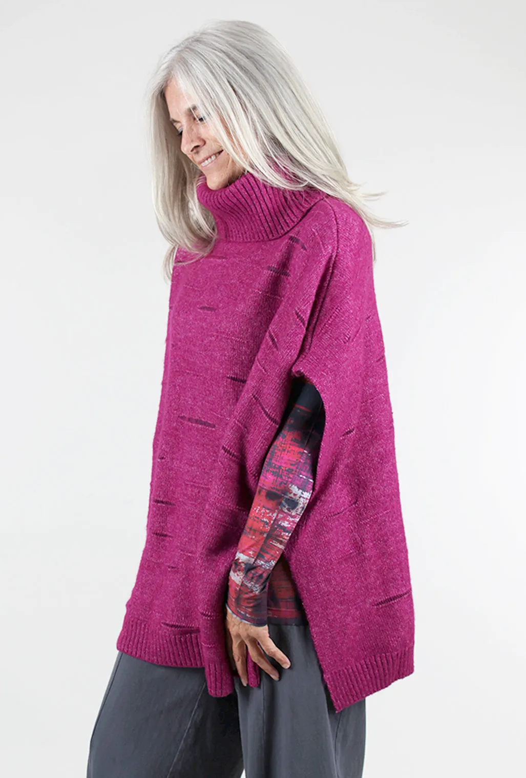 Limi Cowl Poncho, Orchid