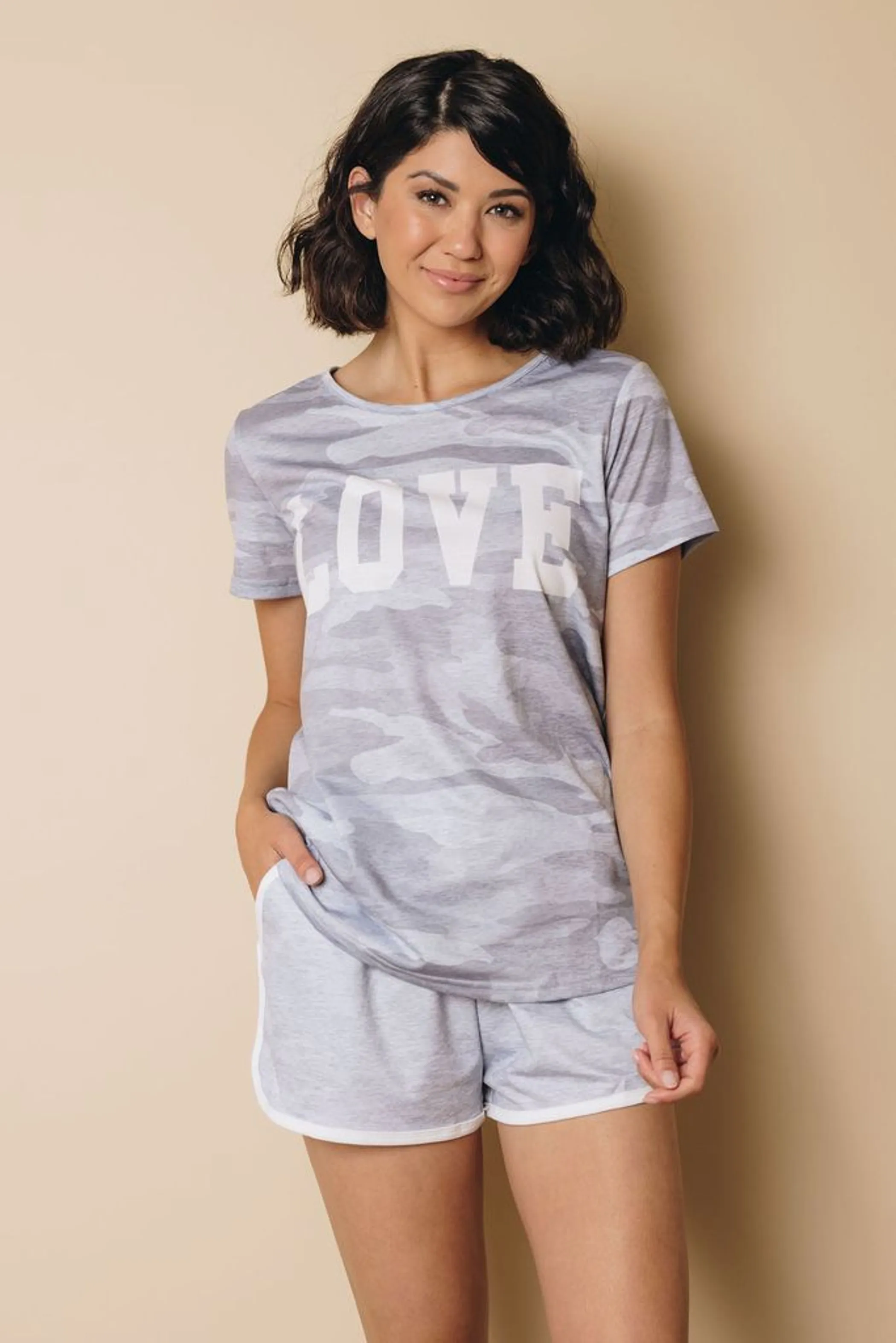 Love T Shirt And Shorts Set