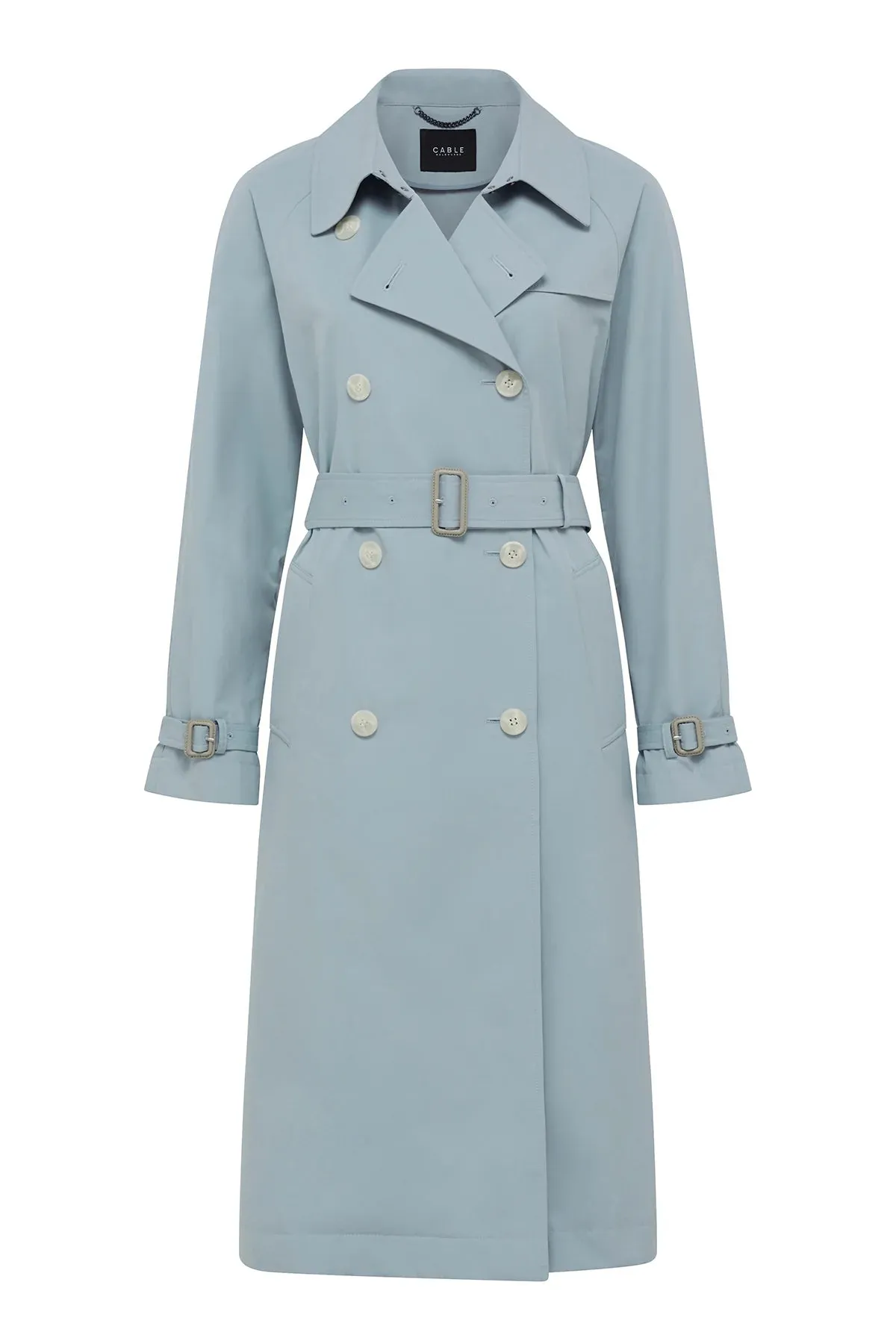 Luna Trench Coat | Ice Blue