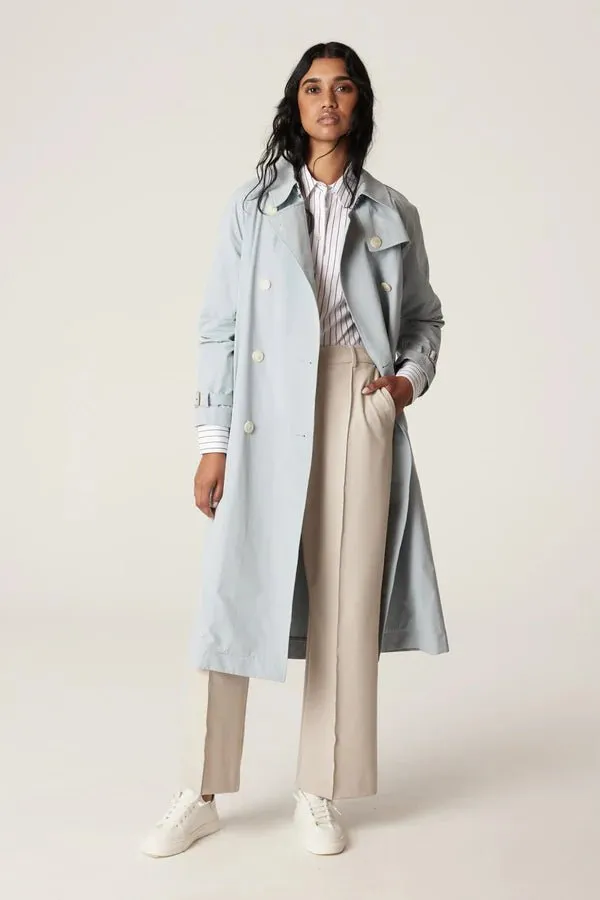 Luna Trench Coat | Ice Blue