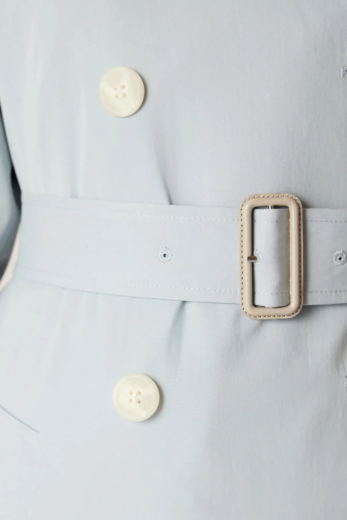 Luna Trench Coat | Ice Blue