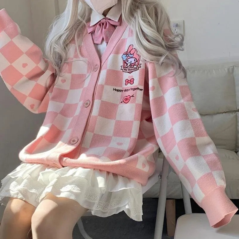 My Melody Buttoned Pink Cardigan