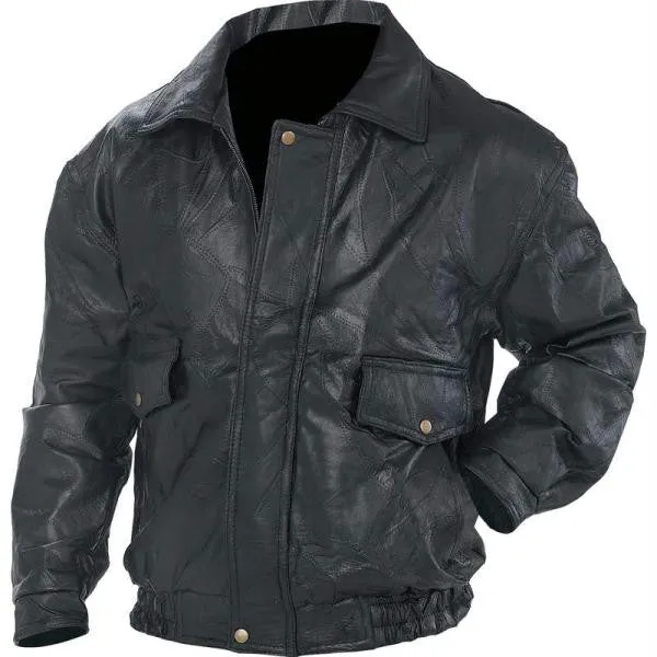 Napoline Roman Rock Design Genuine Leather Jacket- L