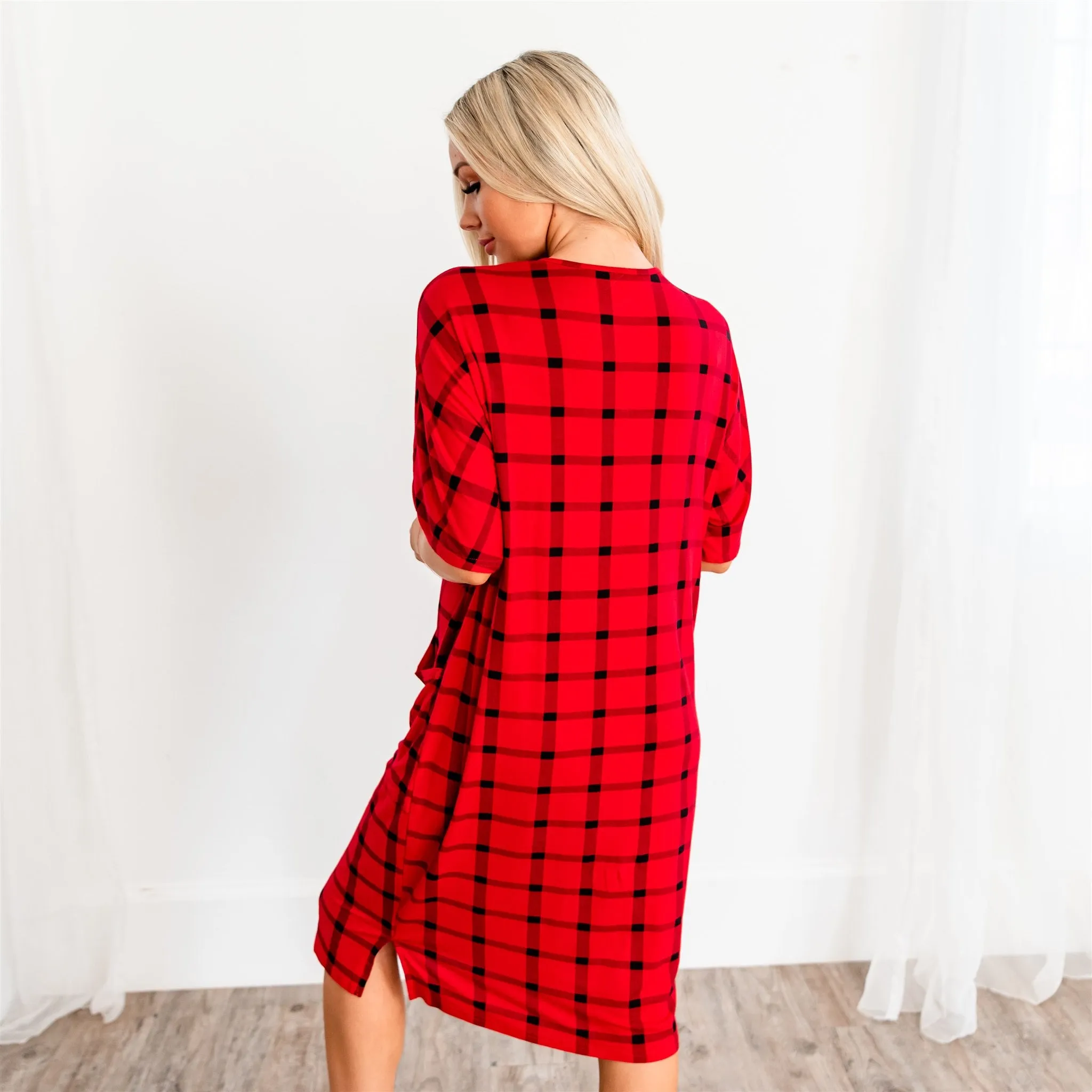 Noel House Dress: Red Plaid