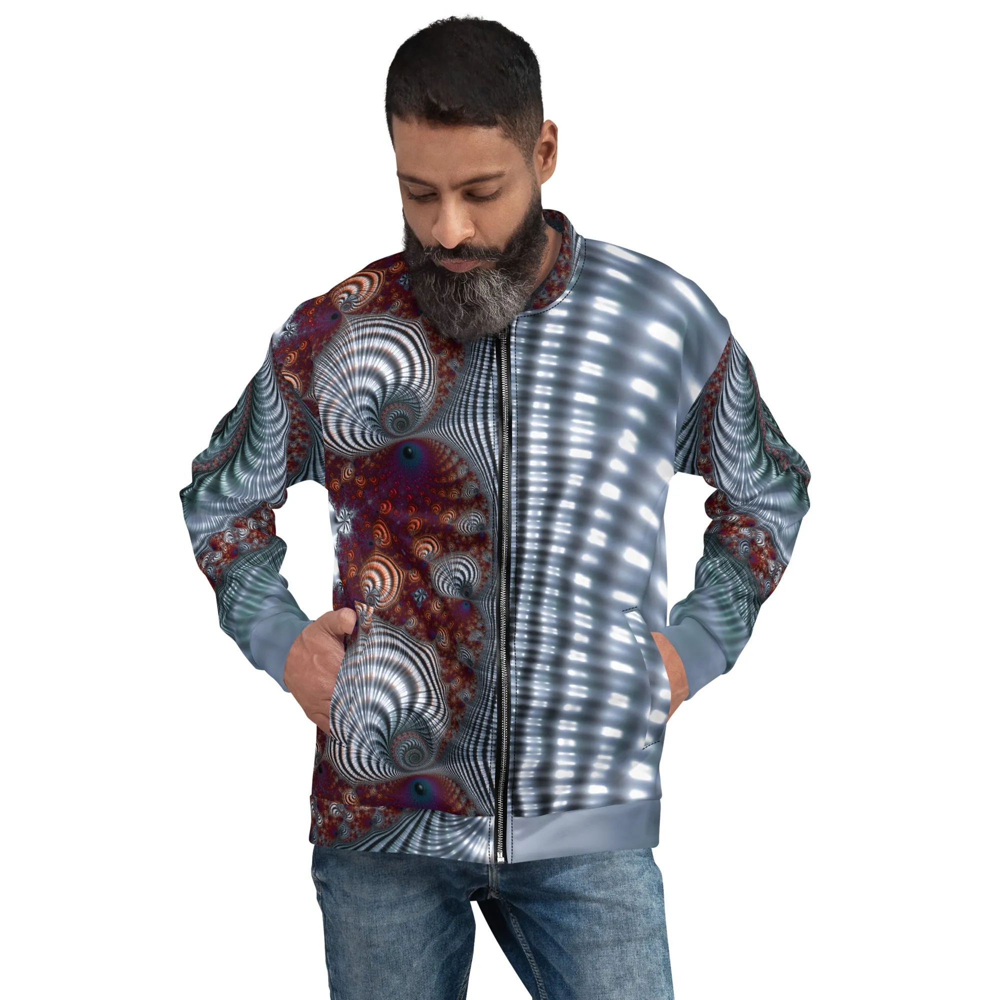 "Fractal Seashell" Collection - Unisex Bomber Jacket