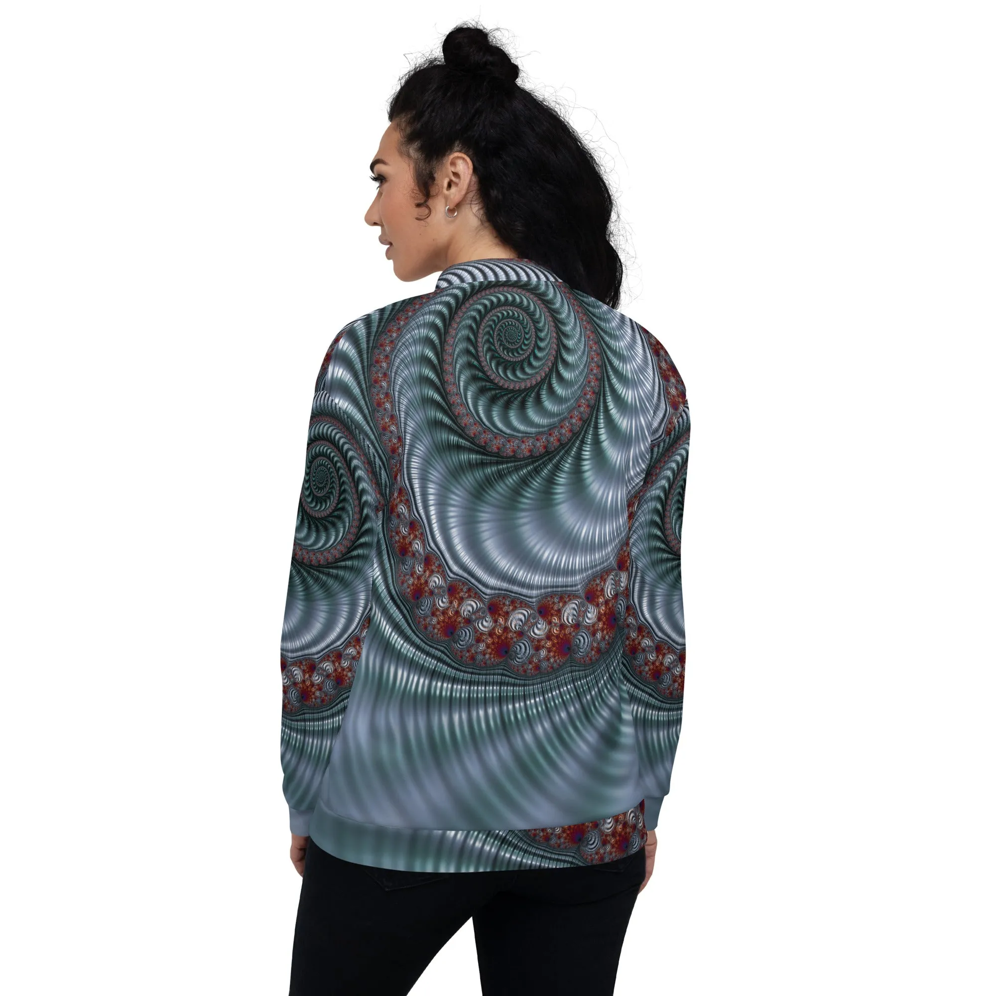 "Fractal Seashell" Collection - Unisex Bomber Jacket