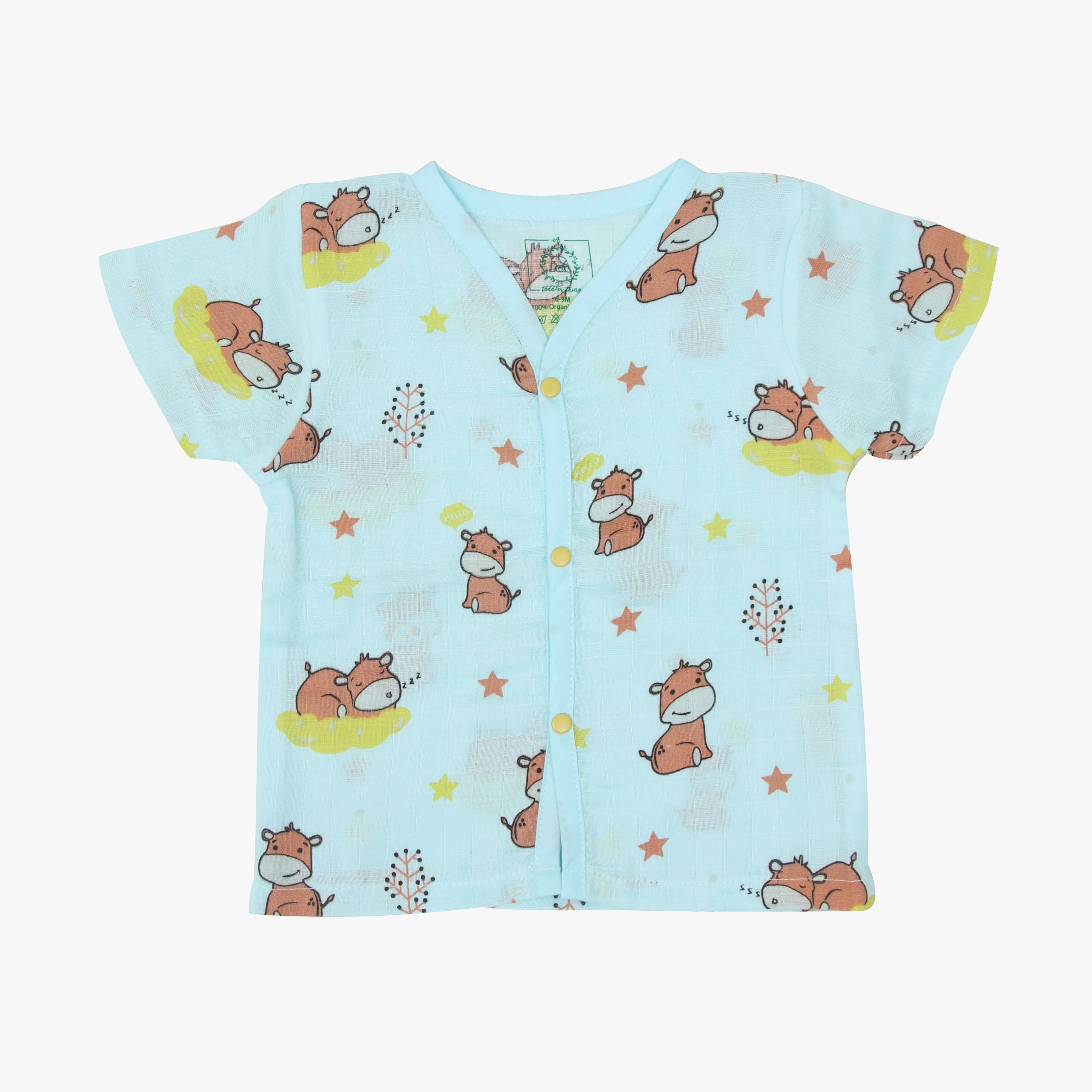 Sleepy Hippo - Muslin Sleep Suit for babies and kids (Unisex)