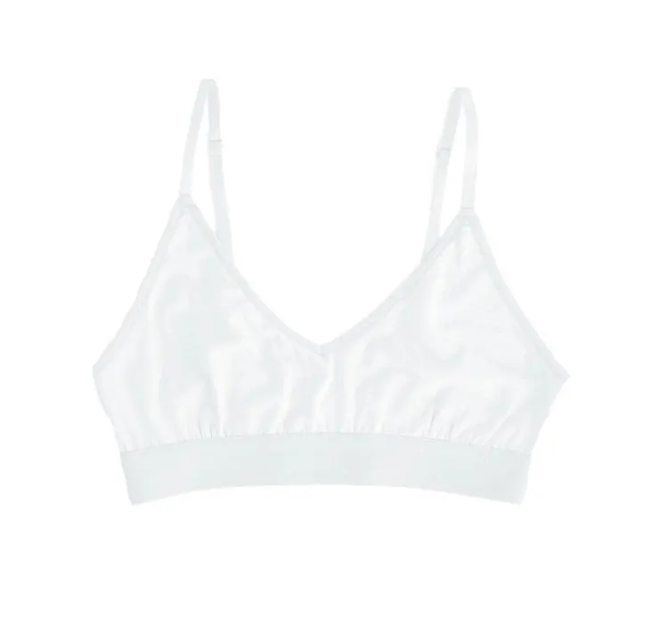 Stripe & Stare Bralet - White