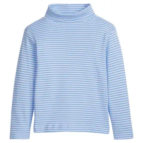 Striped Turtleneck - Light Blue