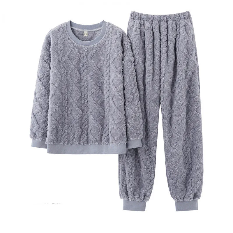 Thick Jacquard Fleece Loungewear