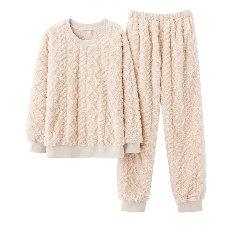 Thick Jacquard Fleece Loungewear