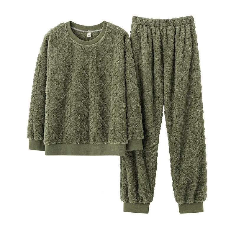 Thick Jacquard Fleece Loungewear