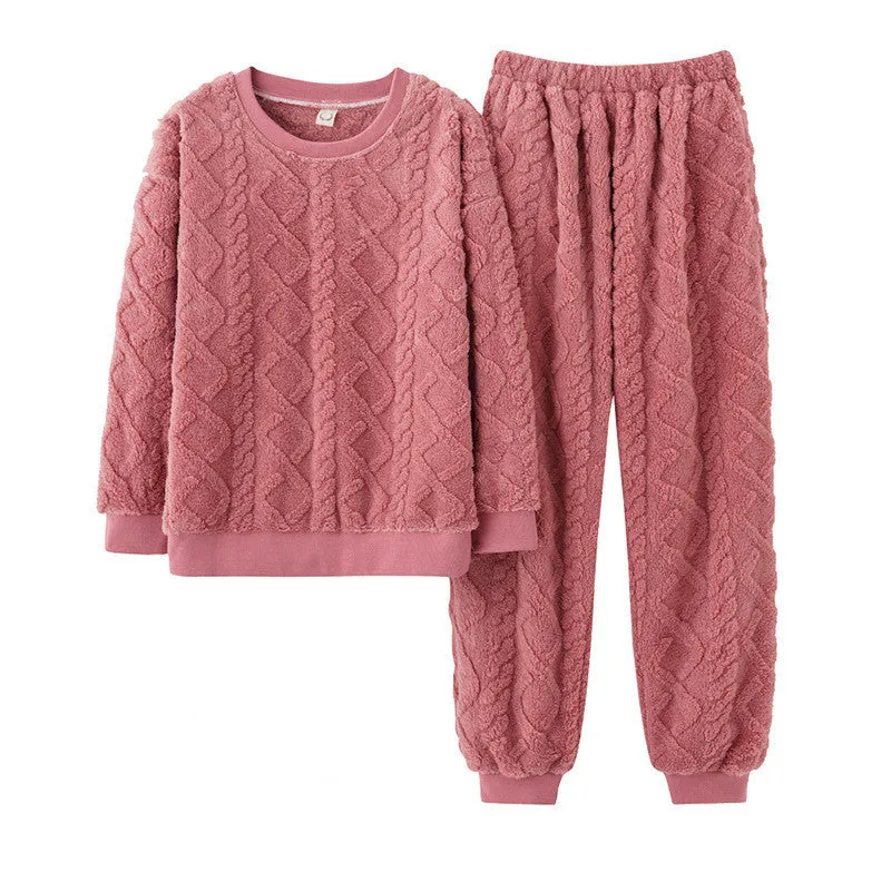 Thick Jacquard Fleece Loungewear