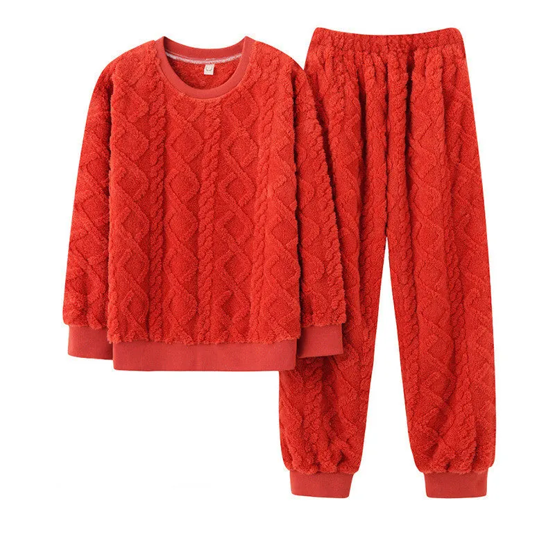 Thick Jacquard Fleece Loungewear