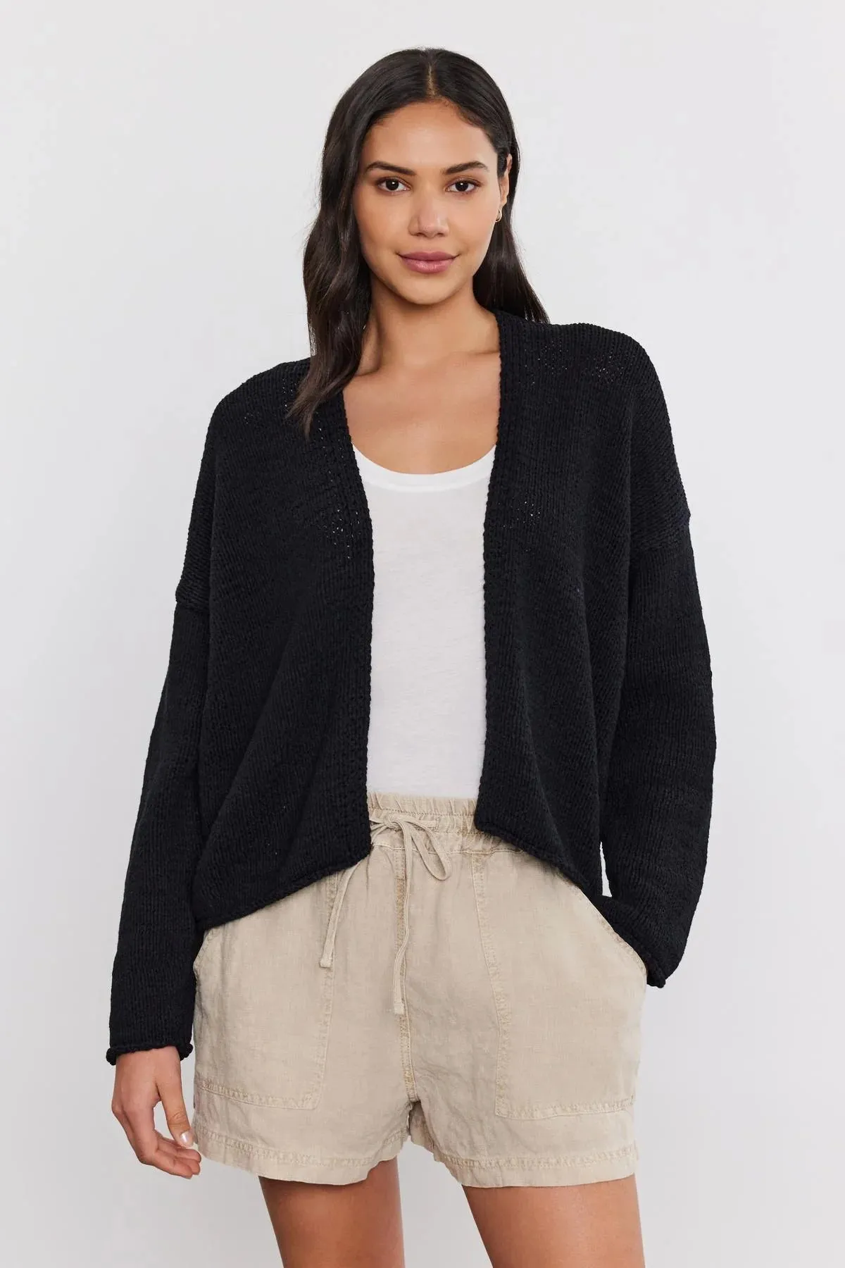 Velvet Hollie L/S Drape Cardi Top - Multiple Options