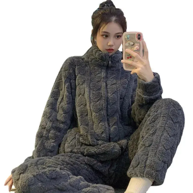 Women's Winter Woolen Love Pajamas