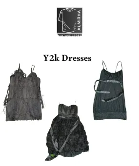 Y2K Dresses in Black, 7 pcs